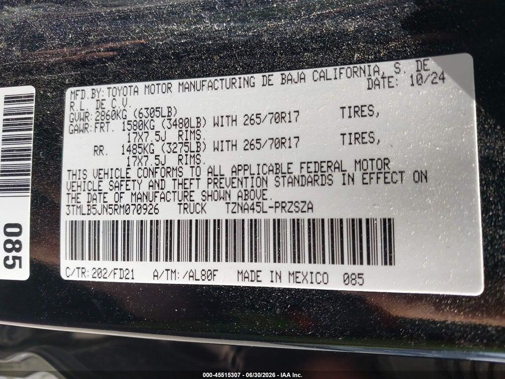 3TMLB5JN5RM070926 2024 TOYOTA TACOMA photo no. 9