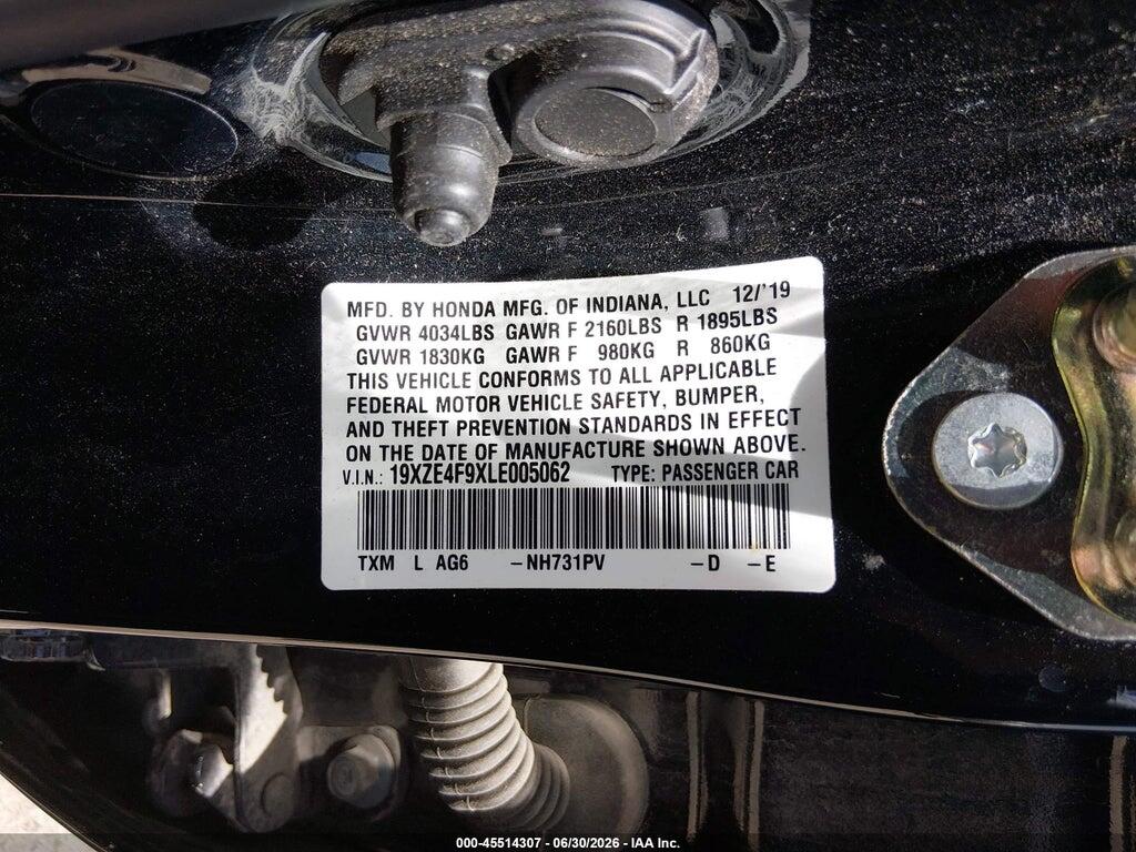 19XZE4F9XLE005062 2020 HONDA INSIGHT photo no. 9