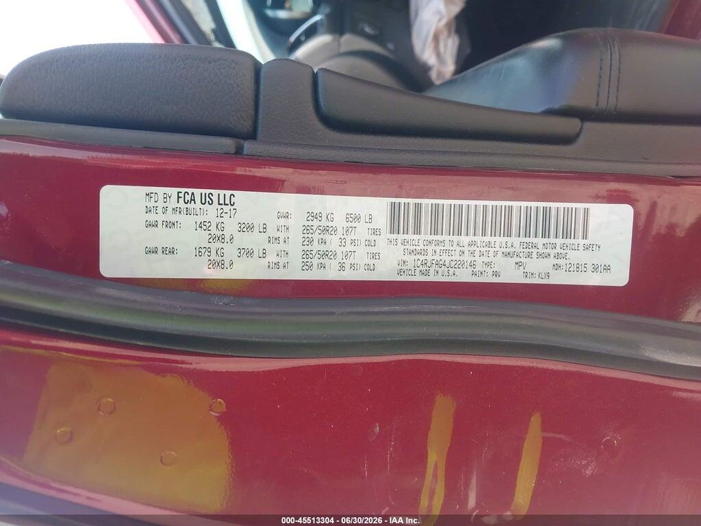 1C4RJFAG4JC220146 2018 JEEP GRAND CHEROKEE photo no. 9