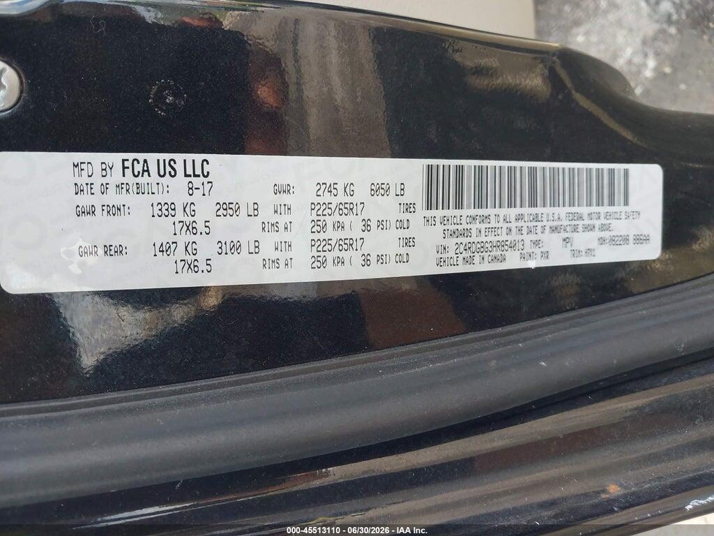 2C4RDGBG3HR854013 2017 DODGE GRAND CARAVAN photo no. 9