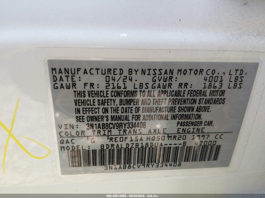 3N1AB8CV9RY334408 2024 NISSAN SENTRA photo no. 9