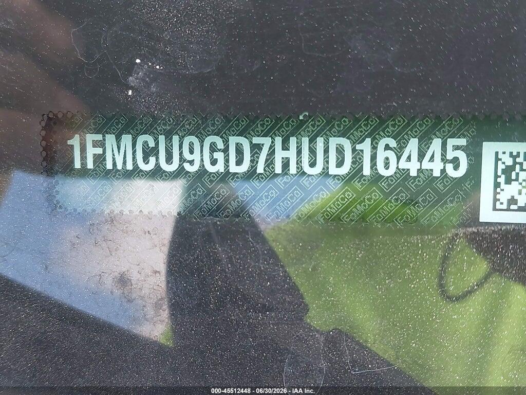 1FMCU9GD7HUD16445 2017 FORD ESCAPE photo no. 9