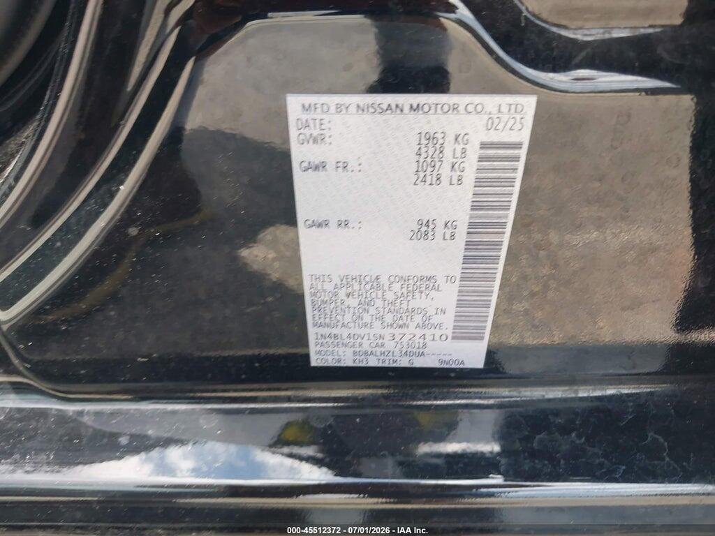 1N4BL4DV1SN372410 2025 NISSAN ALTIMA photo no. 9