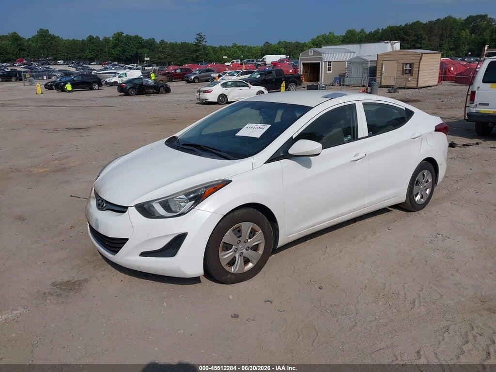 5NPDH4AE1GH753299 2016 HYUNDAI ELANTRA photo no. 2