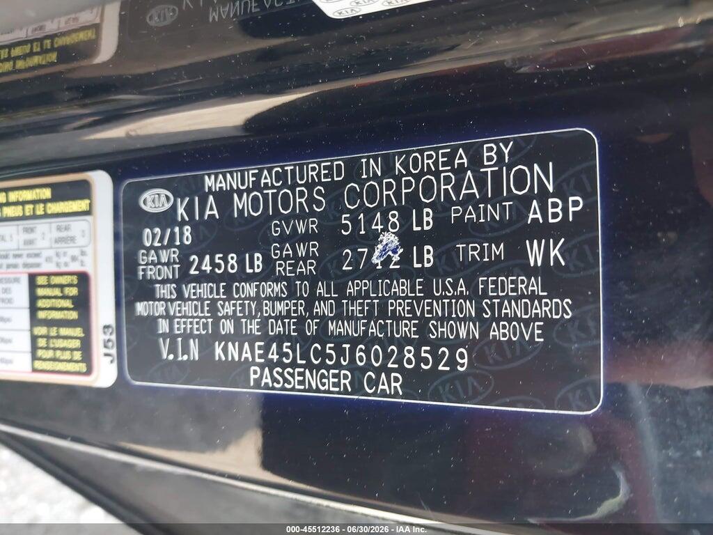 KNAE45LC5J6028529 2018 KIA STINGER photo no. 9