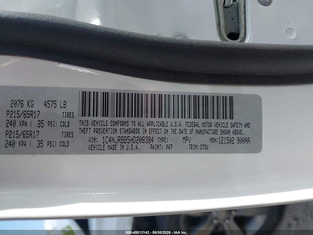 1C4NJRBB5HD208384 2017 JEEP PATRIOT photo no. 9