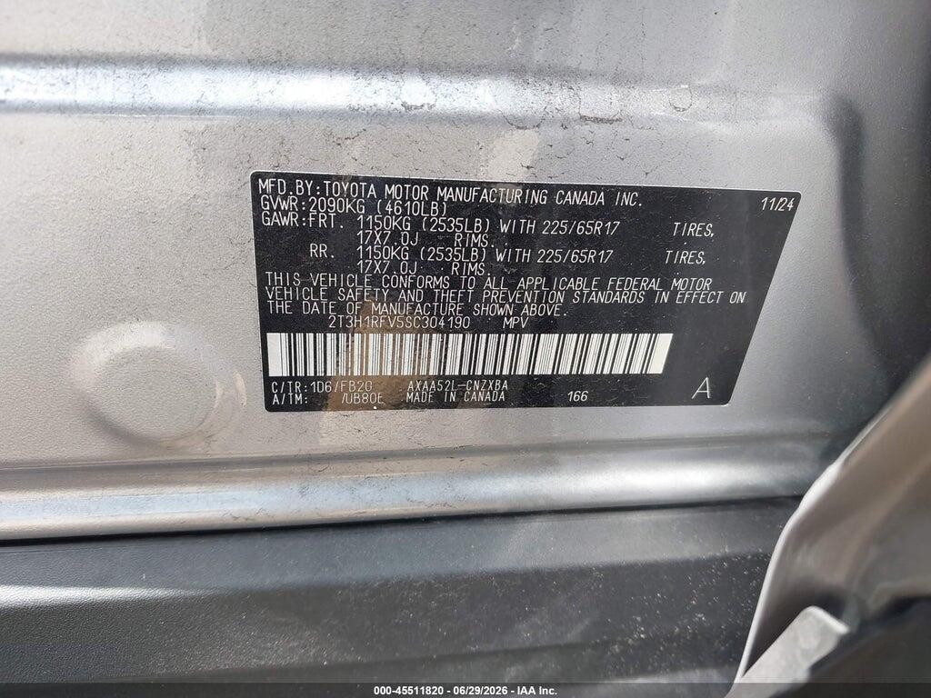 2T3H1RFV5SC304190 2025 TOYOTA RAV4 photo no. 9