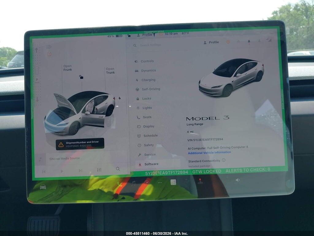 5YJ3E1EA9TF172894 2026 TESLA MODEL 3 photo no. 7