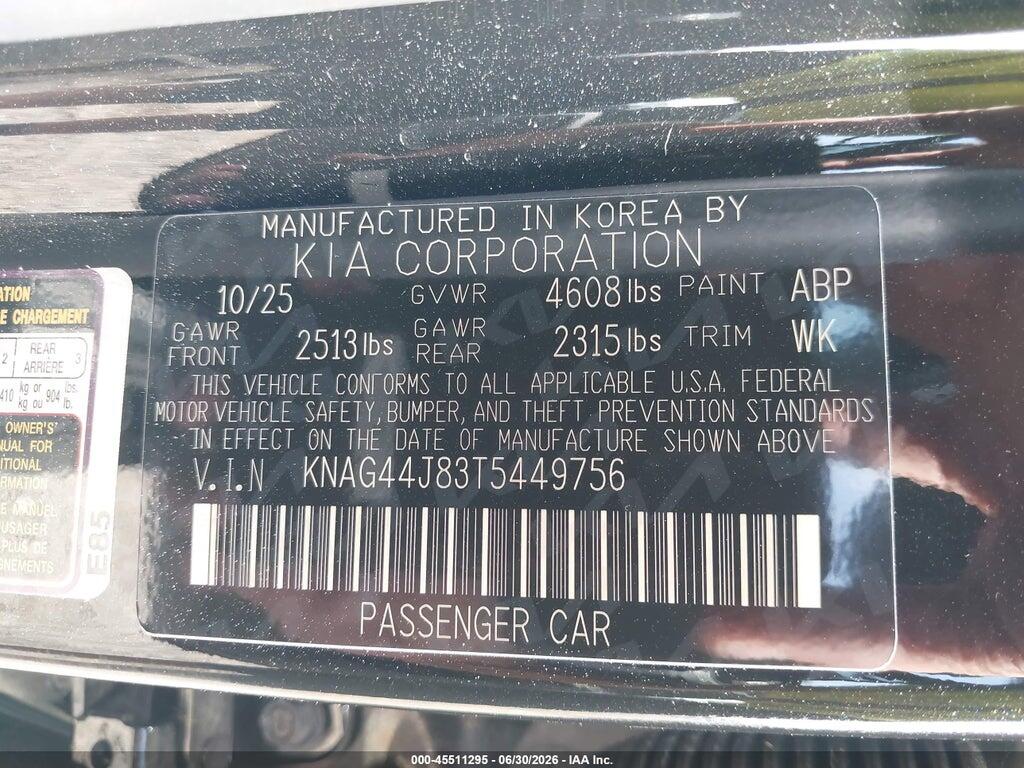 KNAG44J83T5449756 2026 KIA K5 photo no. 9