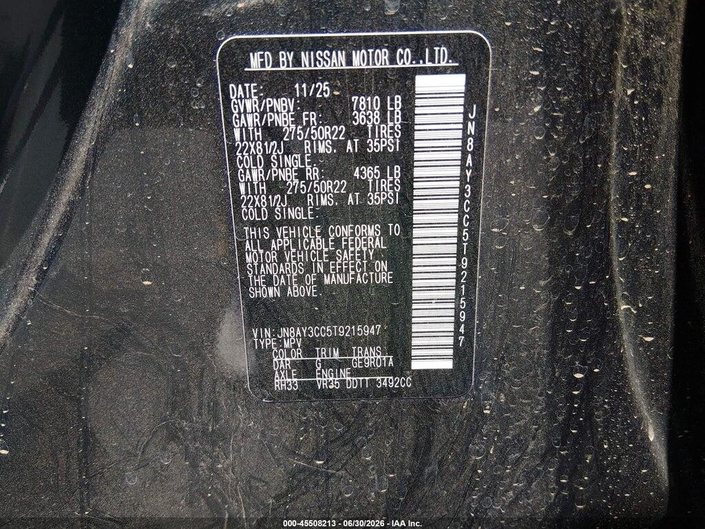 JN8AY3CC5T9215947 2026 NISSAN ARMADA photo no. 9