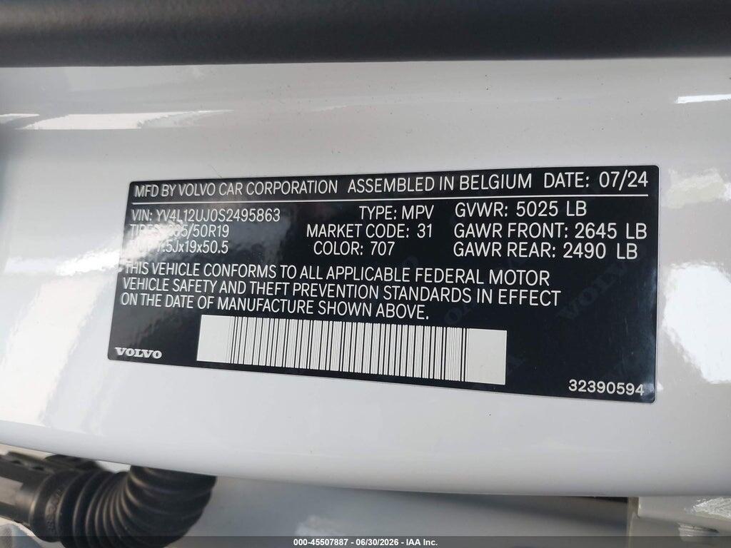 YV4L12UJ0S2495863 2025 VOLVO XC40 photo no. 9