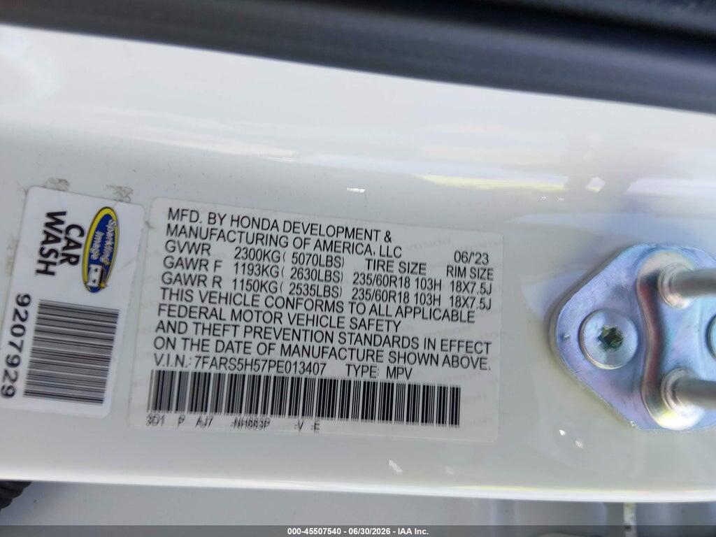 7FARS5H57PE013407 2023 HONDA CR-V HYBRID photo no. 9
