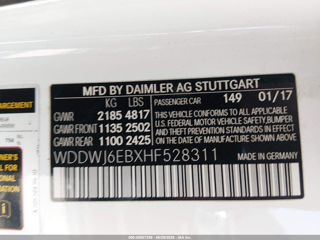 WDDWJ6EBXHF528311 2017 MERCEDES-BENZ AMG C 43 photo no. 9
