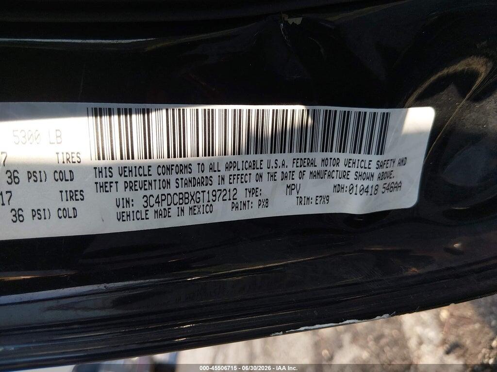 3C4PDCBBXGT197212 2016 DODGE JOURNEY photo no. 9