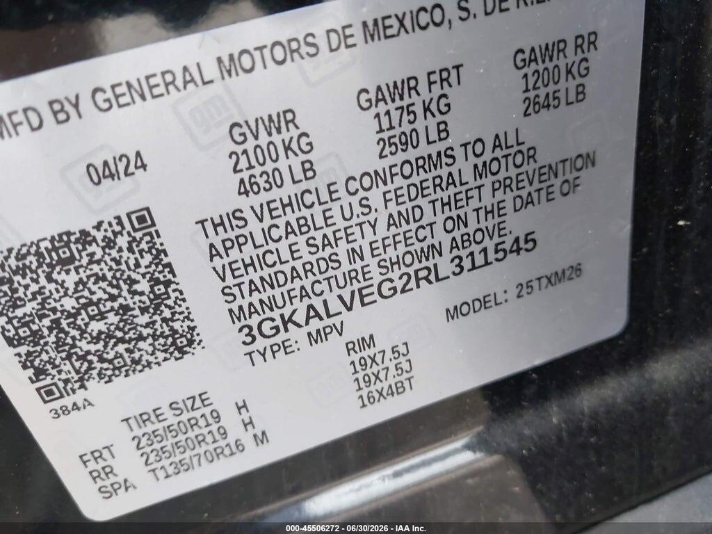 3GKALVEG2RL311545 2024 GMC TERRAIN photo no. 9
