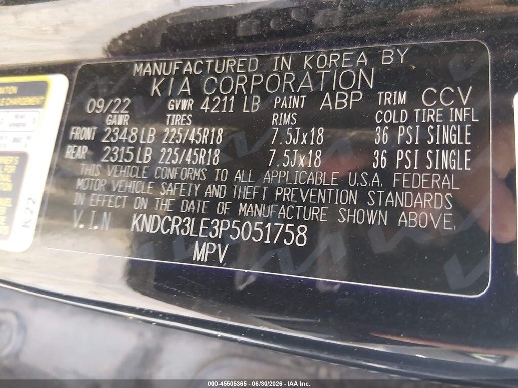 KNDCR3LE3P5051758 2023 KIA NIRO photo no. 9