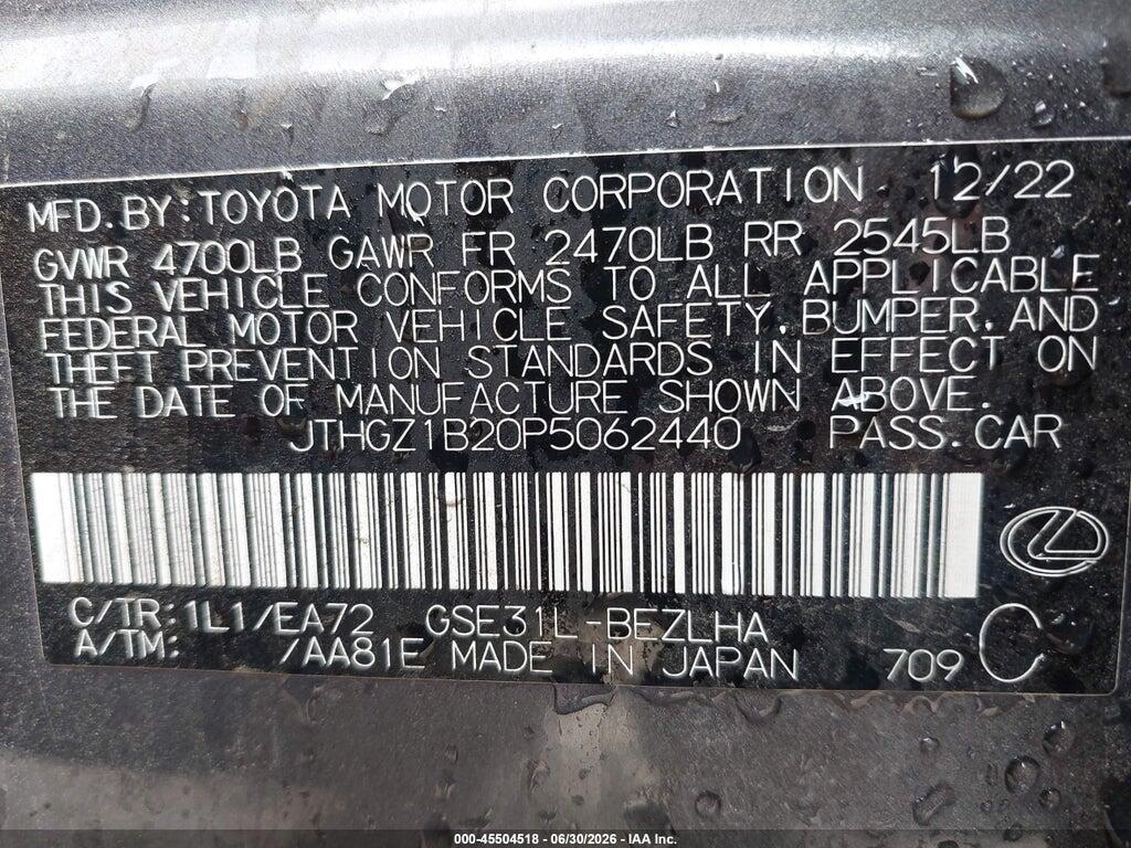 JTHGZ1B20P5062440 2023 LEXUS IS 350 photo no. 9