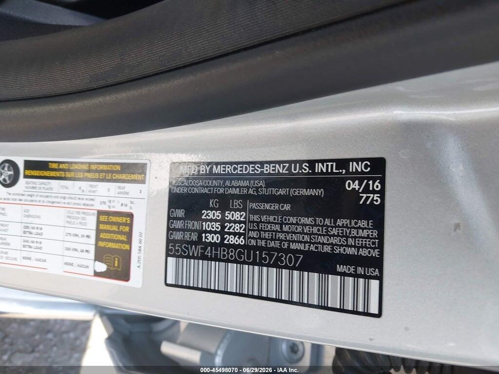 55SWF4HB8GU157307 2016 MERCEDES-BENZ C 350E photo no. 9