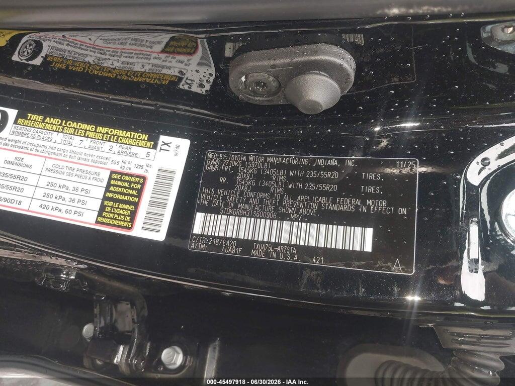 5TDKDRBH3TS600906 2026 TOYOTA HIGHLANDER photo no. 9