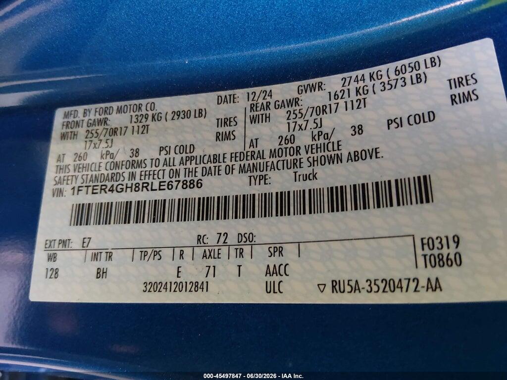 1FTER4GH8RLE67886 2024 FORD RANGER photo no. 9