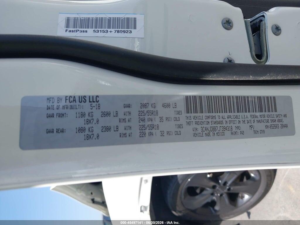3C4NJDBB7JT394318 2018 JEEP COMPASS photo no. 9