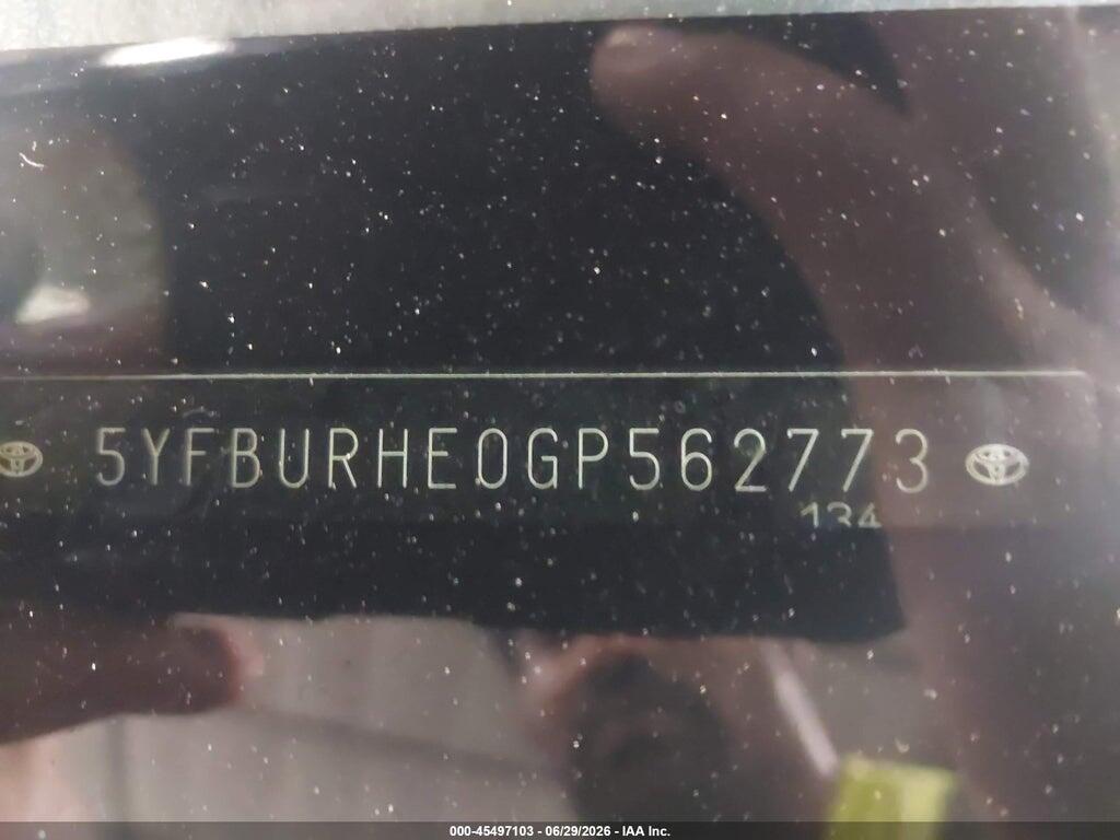 5YFBURHE0GP562773 2016 TOYOTA COROLLA photo no. 9