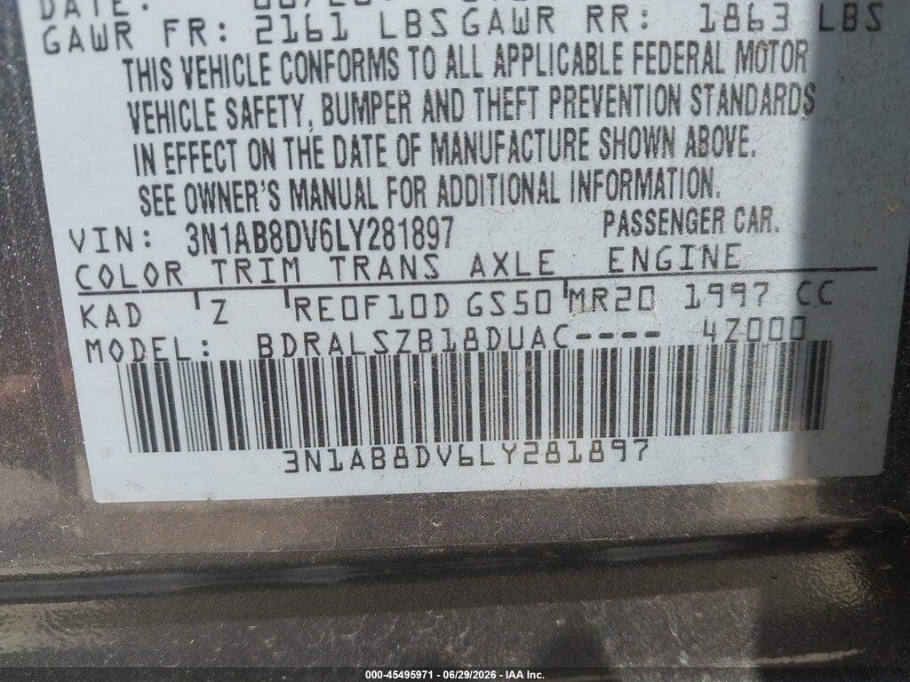 3N1AB8DV6LY281897 2020 NISSAN SENTRA photo no. 9
