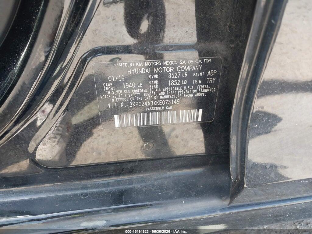 3KPC24A3XKE073149 2019 HYUNDAI ACCENT photo no. 9
