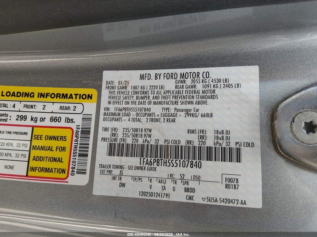 1FA6P8TH5S5107840 2025 FORD MUSTANG photo no. 9