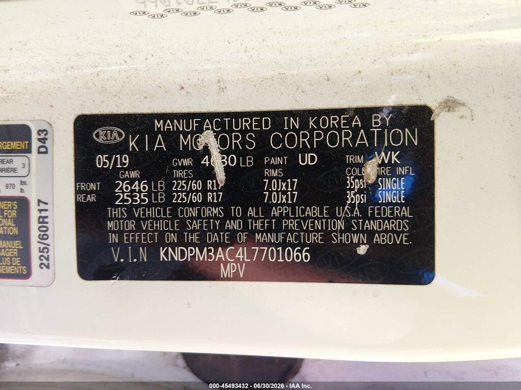 KNDPM3AC4L7701066 2020 KIA SPORTAGE photo no. 9