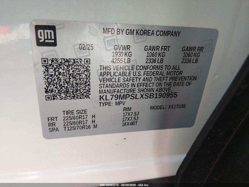 KL79MPSLXSB190955 2025 CHEVROLET TRAILBLAZER photo no. 9