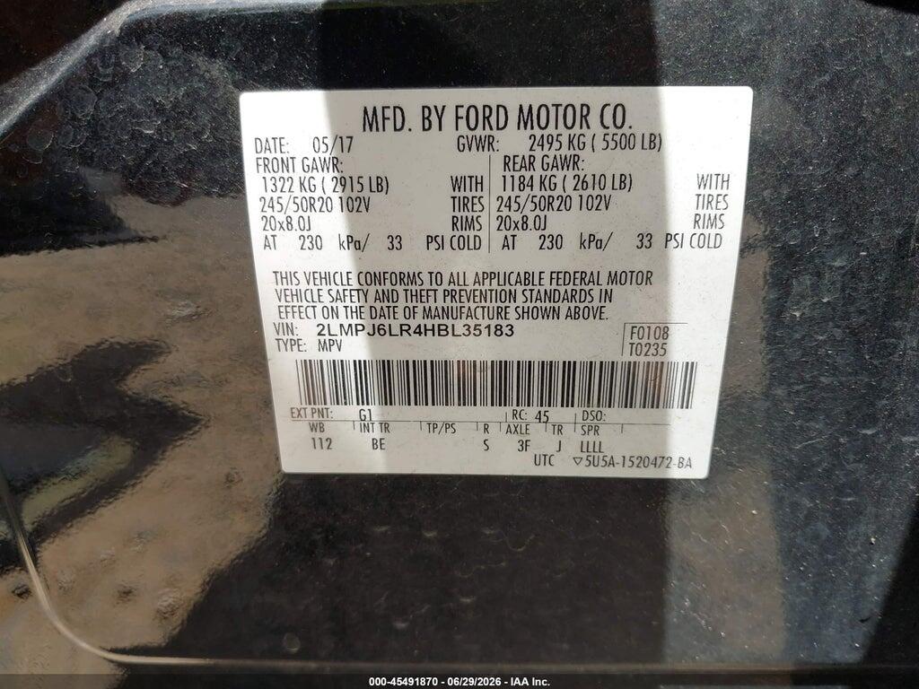 2LMPJ6LR4HBL35183 2017 LINCOLN MKX photo no. 9