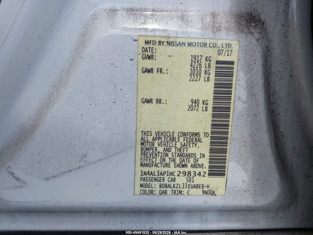 1N4AL3AP1HC298342 2017 NISSAN ALTIMA photo no. 9