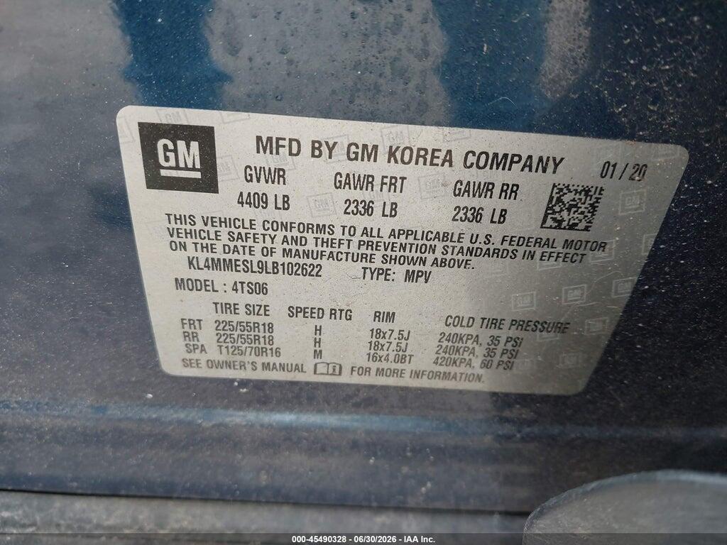 KL4MMESL9LB102622 2020 BUICK ENCORE GX photo no. 9