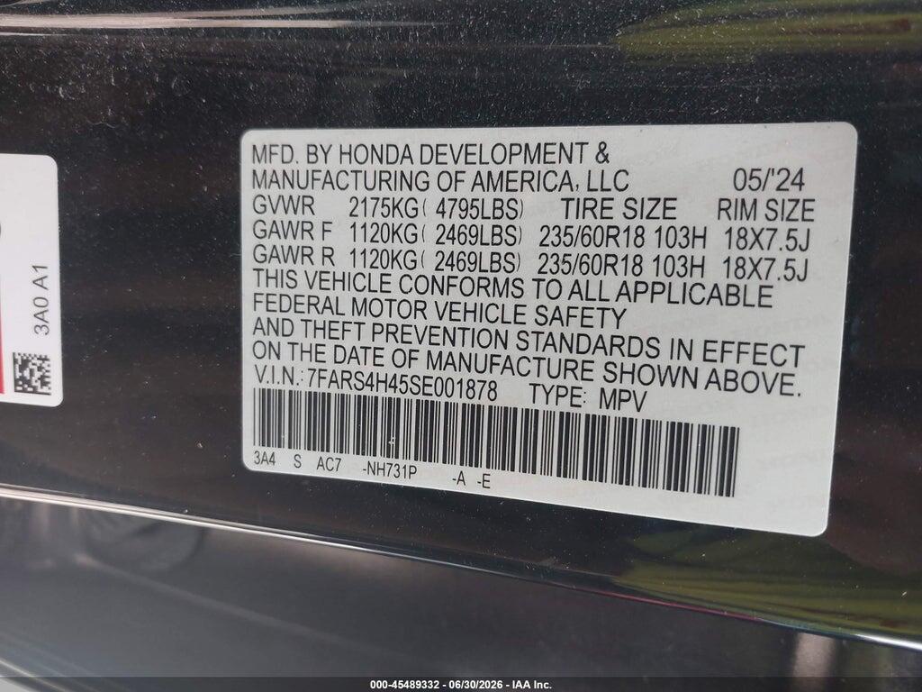 7FARS4H45SE001878 2025 HONDA CR-V photo no. 9
