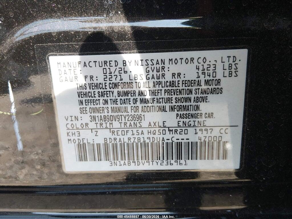 3N1AB9DV9TY236961 2026 NISSAN SENTRA photo no. 9