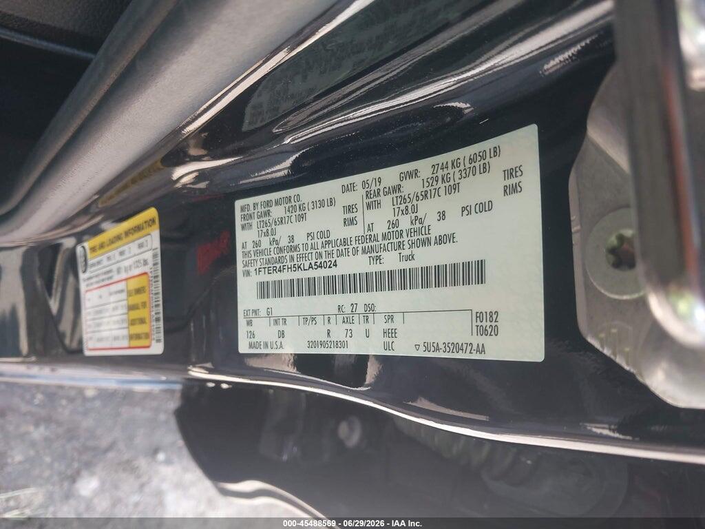 1FTER4FH5KLA54024 2019 FORD RANGER photo no. 9