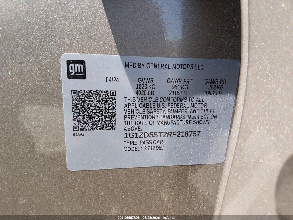 1G1ZD5ST2RF216757 2024 CHEVROLET MALIBU photo no. 9