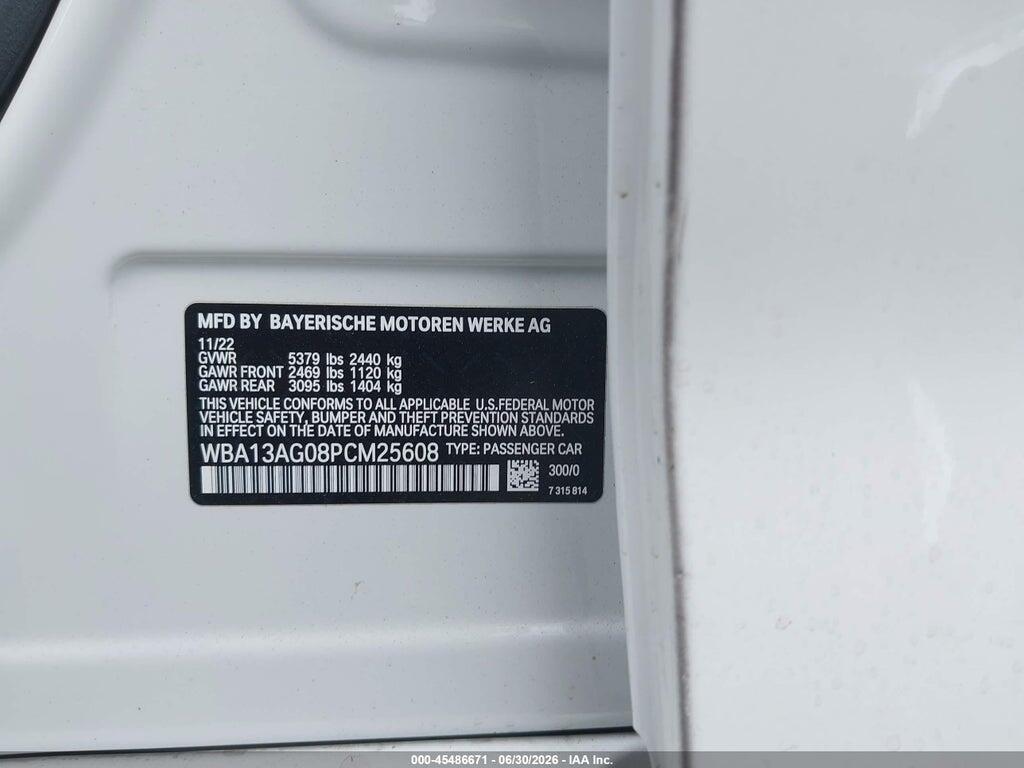 WBA13AG08PCM25608 2023 BMW 530E photo no. 9