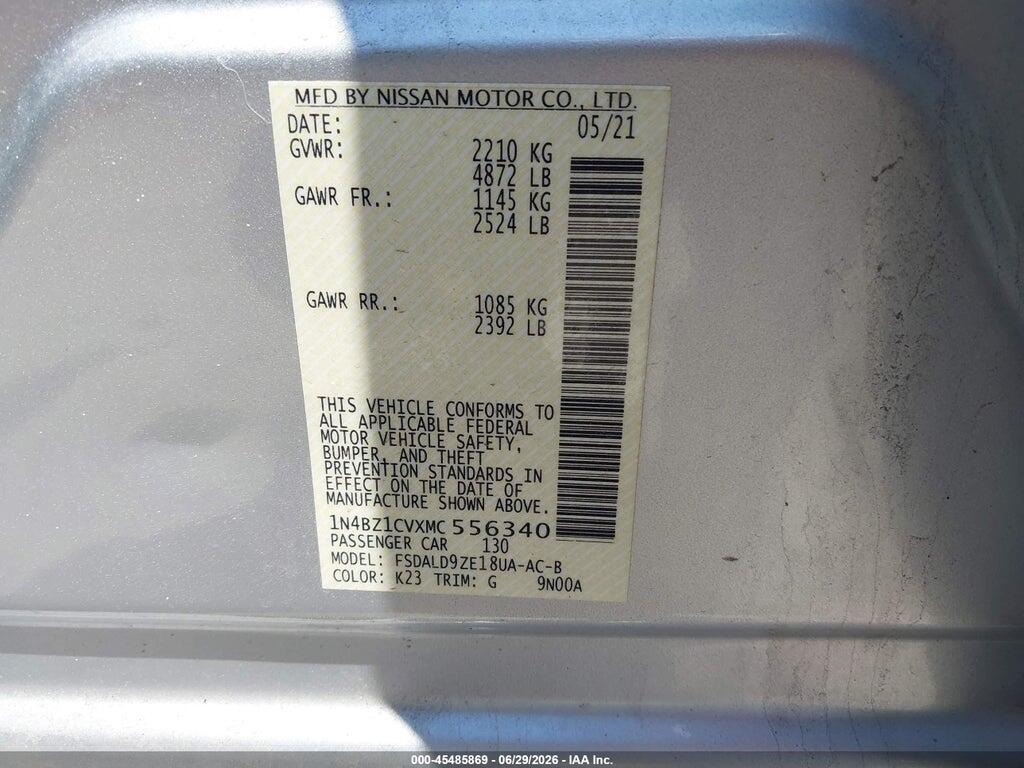 1N4BZ1CVXMC556340 2021 NISSAN LEAF photo no. 9