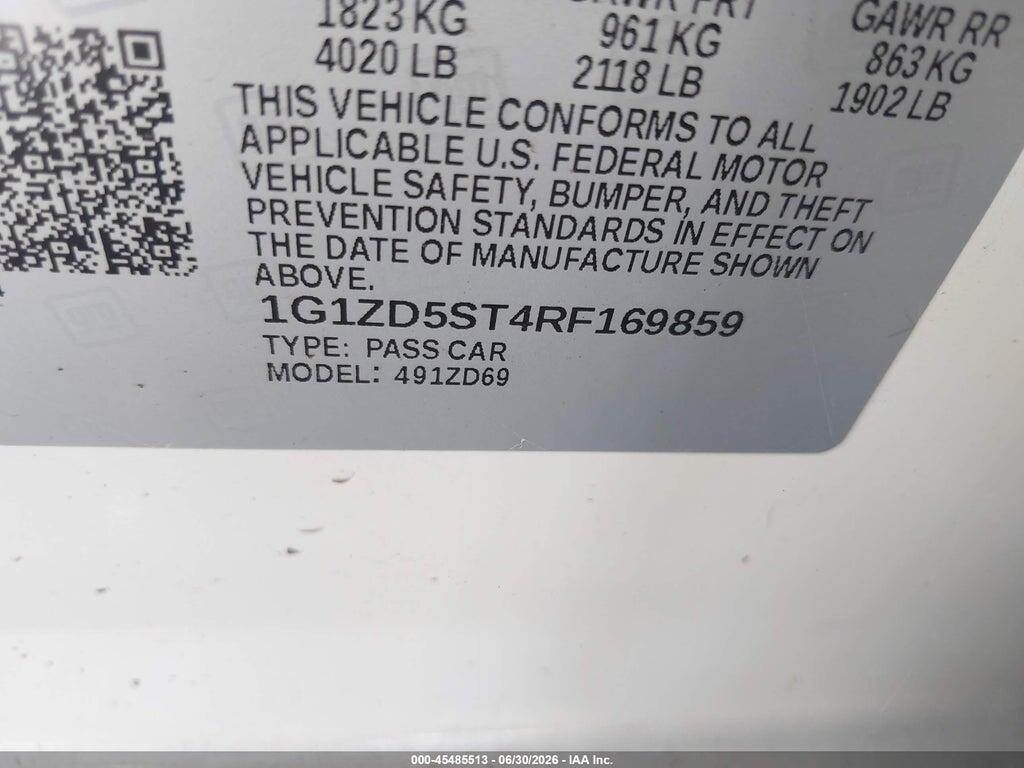 1G1ZD5ST4RF169859 2024 CHEVROLET MALIBU photo no. 9