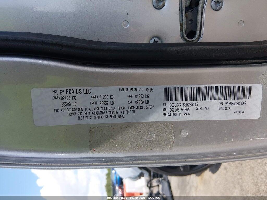 2C3CDXKT8GH268113 2016 DODGE CHARGER photo no. 9