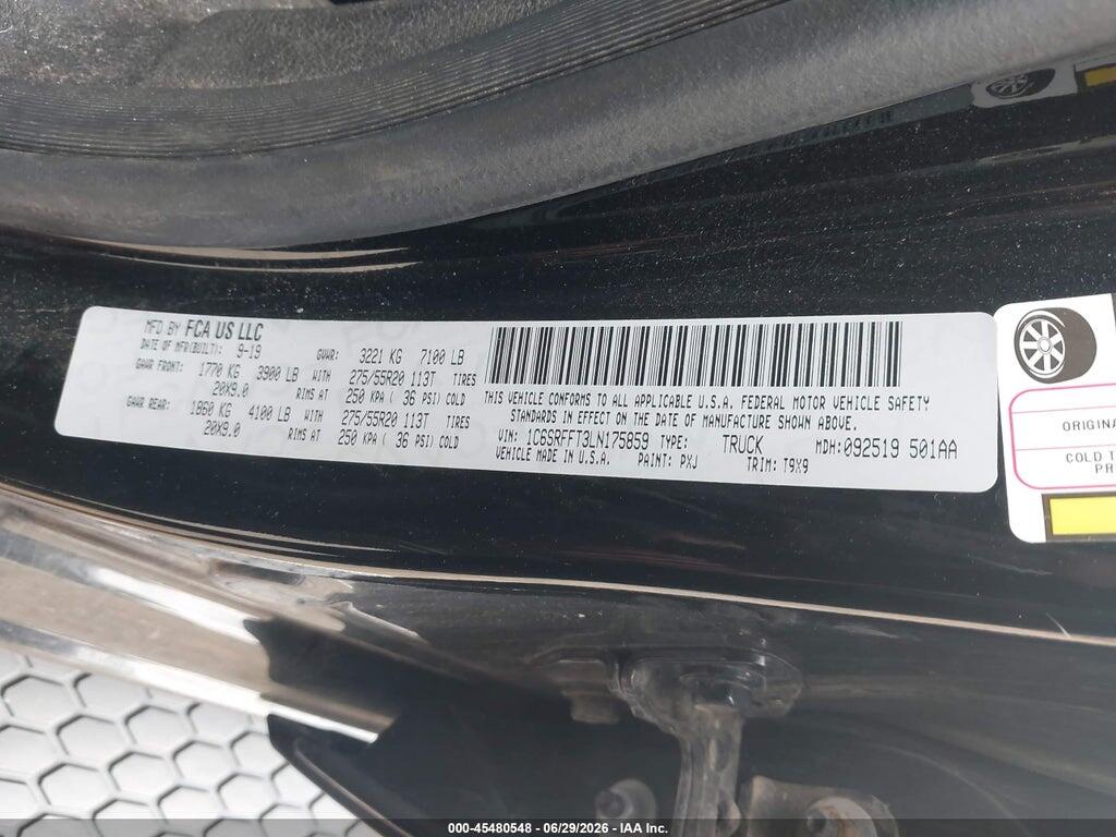 1C6SRFFT3LN175859 2020 RAM 1500 photo no. 9