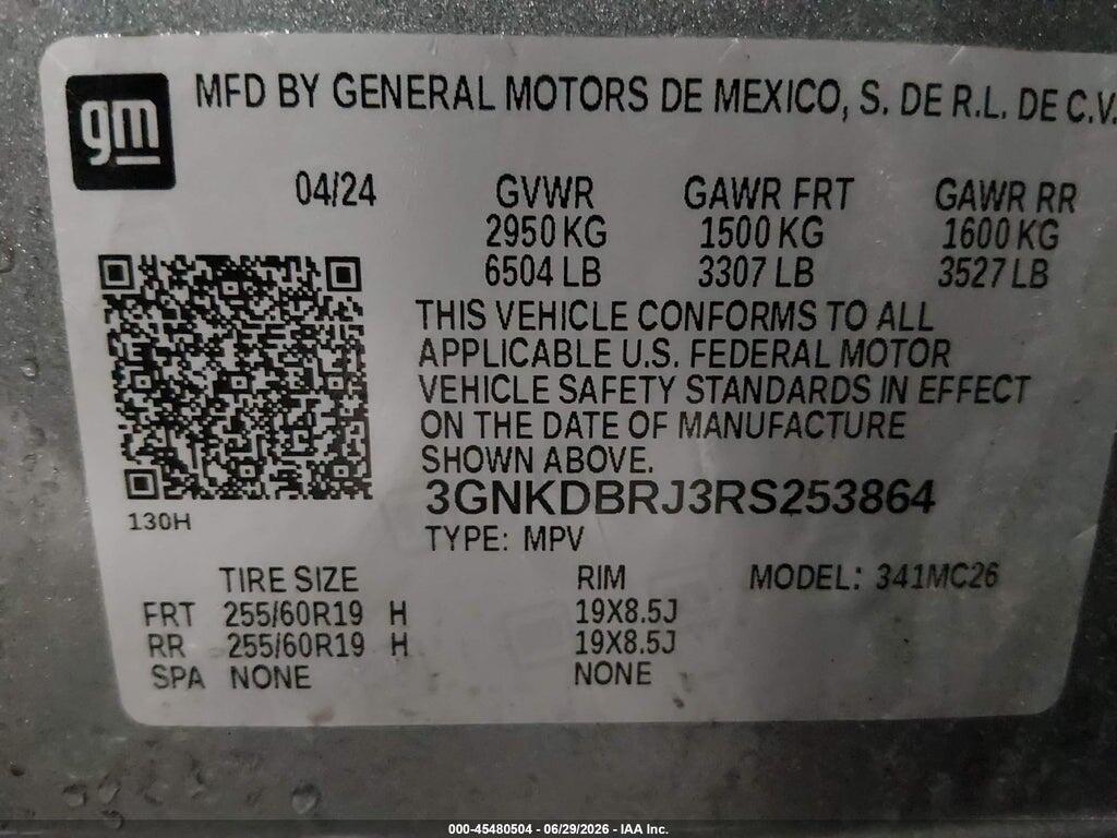 3GNKDBRJ3RS253864 2024 CHEVROLET BLAZER EV photo no. 9