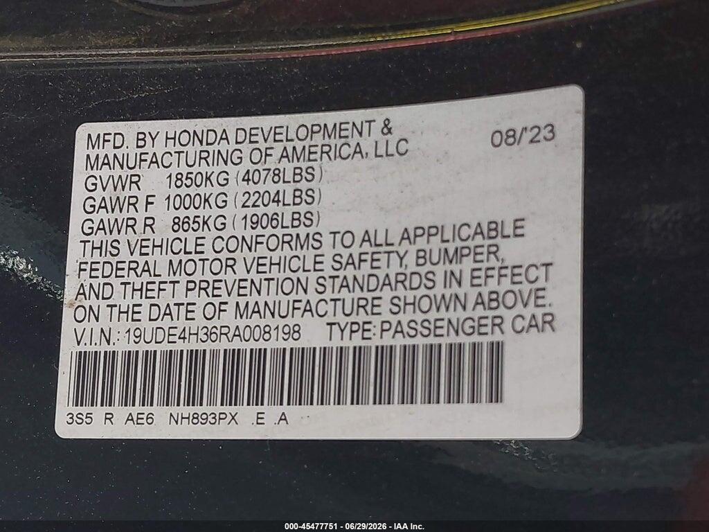 19UDE4H36RA008198 2024 ACURA INTEGRA photo no. 9