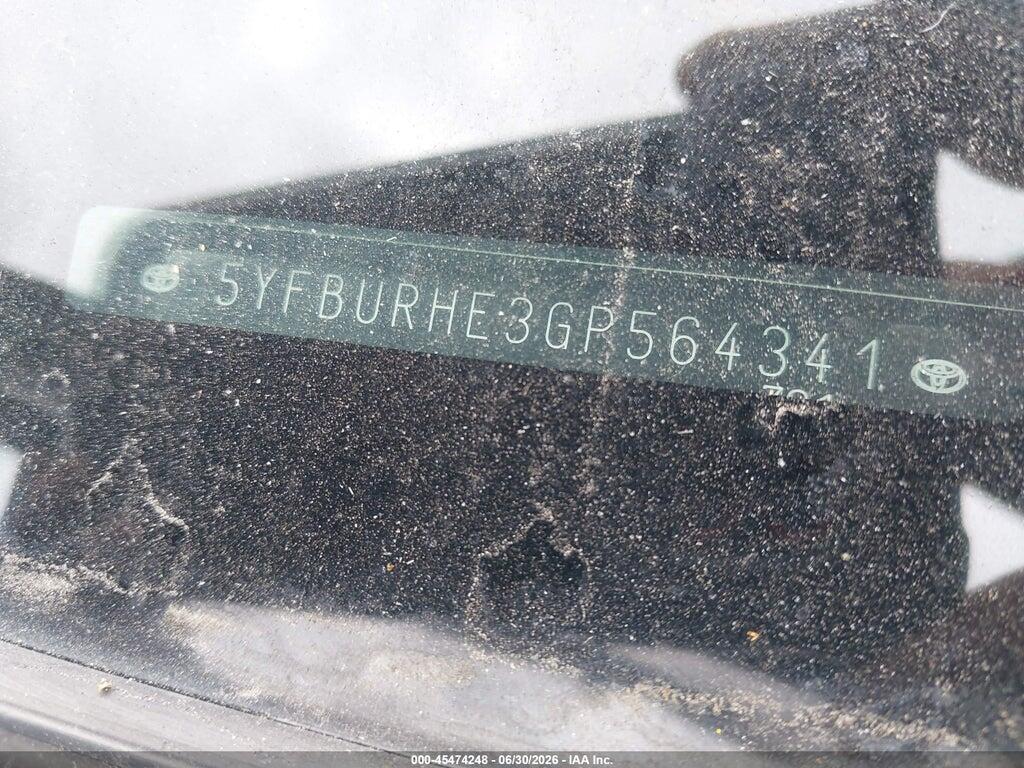 5YFBURHE3GP564341 2016 TOYOTA COROLLA photo no. 9