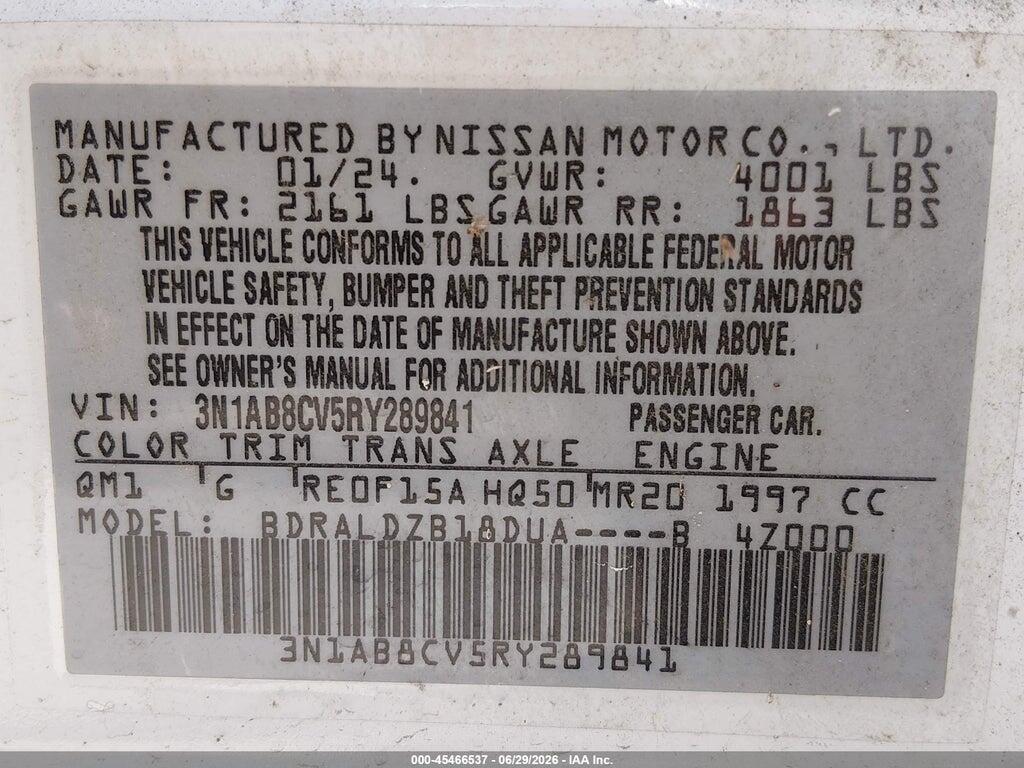 3N1AB8CV5RY289841 2024 NISSAN SENTRA photo no. 9