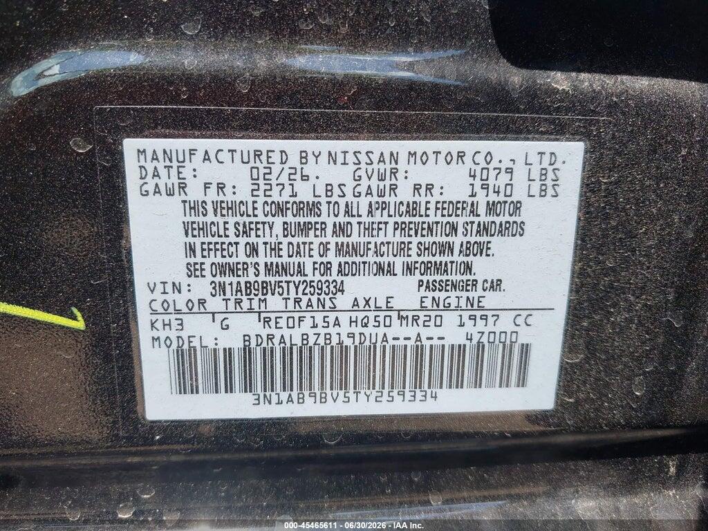 3N1AB9BV5TY259334 2026 NISSAN SENTRA photo no. 9