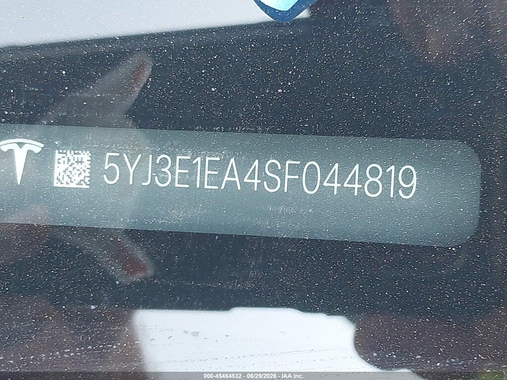 5YJ3E1EA4SF044819 2025 TESLA MODEL 3 photo no. 8