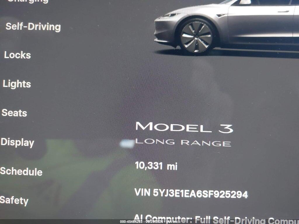 5YJ3E1EA6SF925294 2025 TESLA MODEL 3 photo no. 7